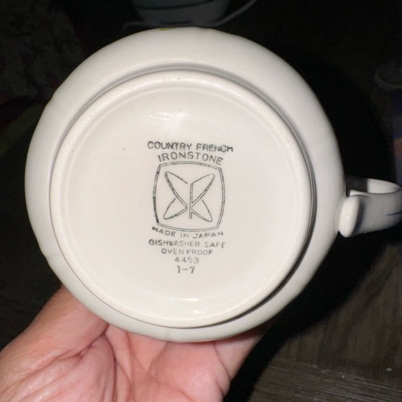 Country French Ironstone Teacups - Picture 4 of 4
